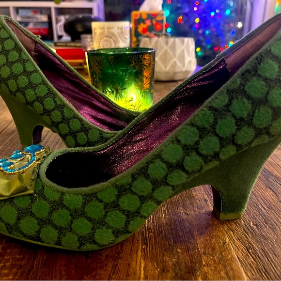 Poetic Licence Green Polka Dot Heels - Picture 3 of 8